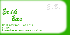 erik bas business card